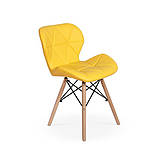 Стілець зі спинкою кухонний із замінника шкіри | Стільці зі шкірозамінника для кухні або їдальні в сучасному дизайні, фото 2