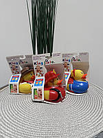 Качка 3282 для купання, розміром 10см, індикатор температури, 6 видів, у коробці, 10-13-8см, фото 5