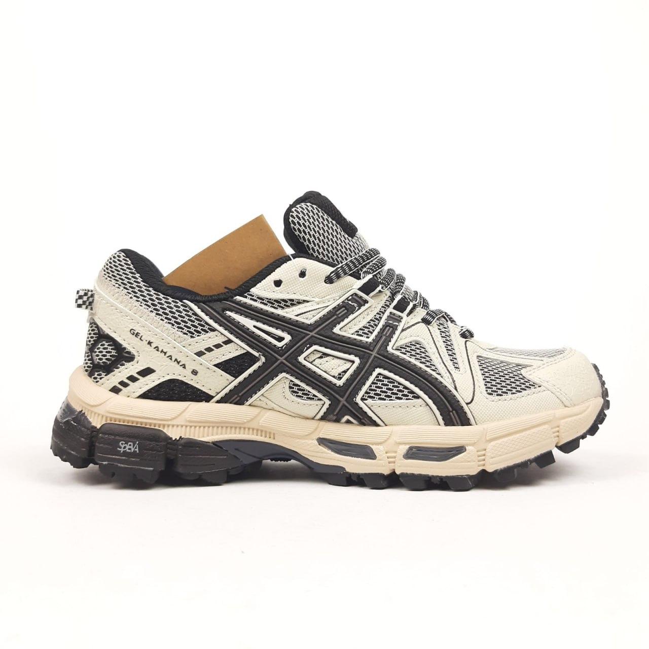 Жіночі кросівки Asics Gel Kahana 8 Grey Beige Black Сірі Взуття Асикс Гель Кахана 8 комбіновані матеріали демісезон