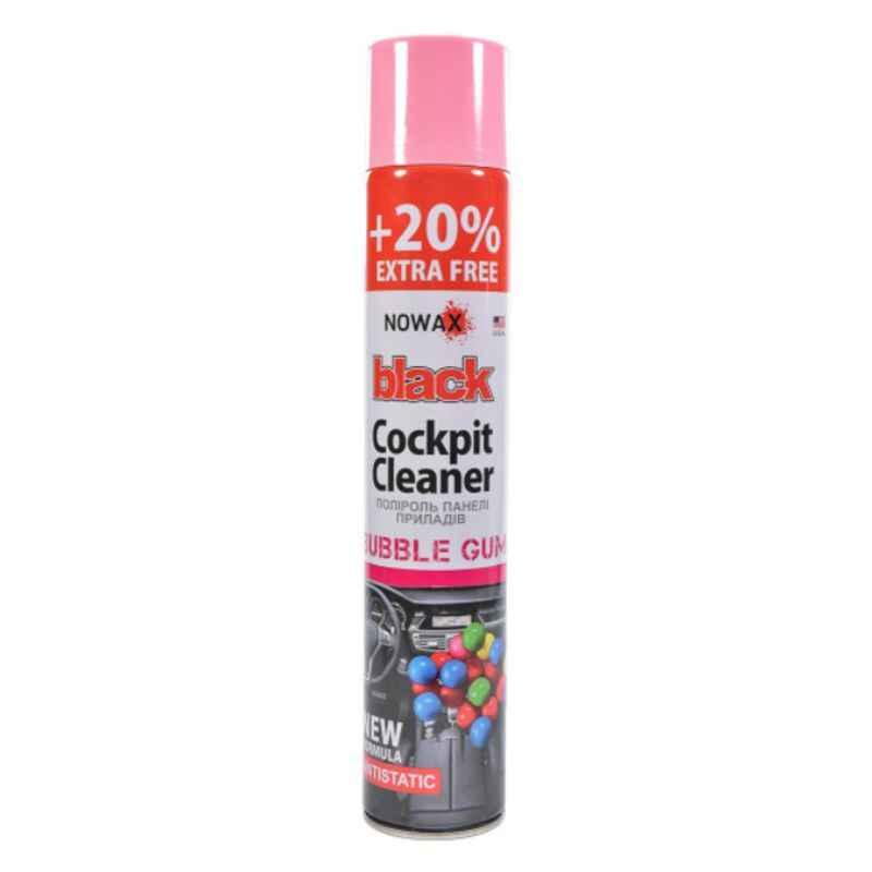Поліроль для торпеди авто Nowax Black Cockpit Cleaner Bubble Gum 750 мл (NX00709)