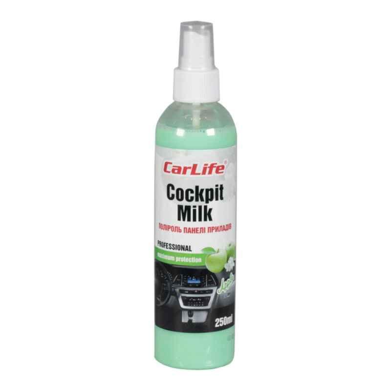 Carlife Поліроль-молочко для панелі «Яблуко». Cockpit Milk 250ml (CF037)