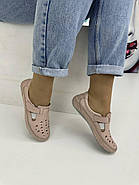 Мокасини жіночі Aras Shoes 19124-Pudra на липучці 36, фото 2