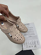 Мокасини жіночі Aras Shoes 19124-Pudra на липучці 36, фото 5