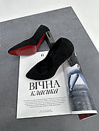 Чорні замшеві туфлі на каблукеVensi V327 37, фото 4