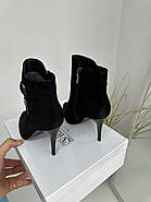 Ботильйони жіночі Battine B443 чорні на шпильці 37, фото 6