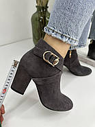 Ботильони жіночі Battine B445 осені в серій замше 37, фото 5