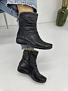 Черевики жіночі Battine B663 демісезонні шкіряні на танкетці 37, фото 2