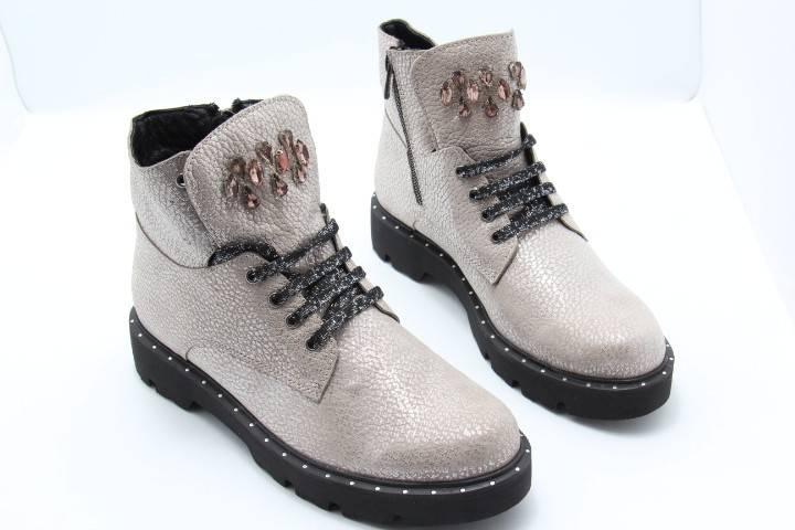 Черевики жіночі ArasShoes 420-Pudra демісезонні світла шкіра 37