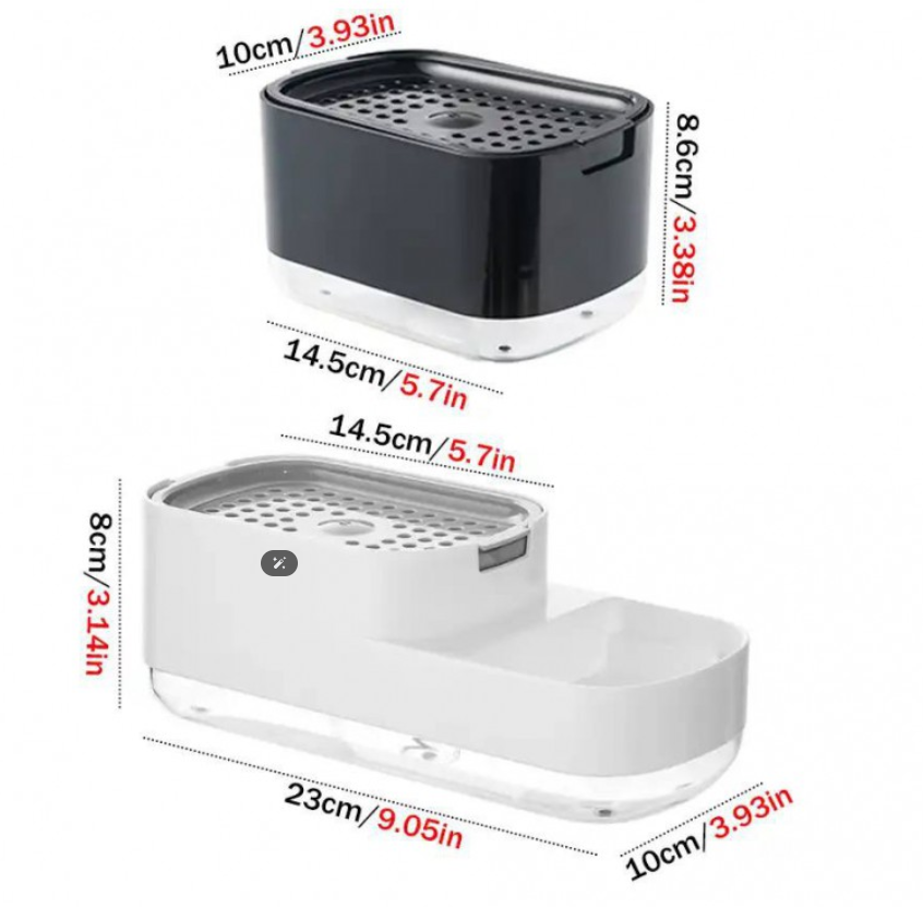 Кухонний мильний диспенсер для посуду з тримачем губки Soap Dispenser Q-4 Лучшая цена