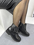 Зимові жіночі черевики Berloni M225 чорні натуральна шкіра 36, фото 2