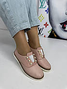 Мокасини жіночі Meldymoor 104-pudra шкіряні з гумкою на підйомі 37, фото 4