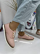 Мокасини жіночі Meldymoor 104-pudra шкіряні з гумкою на підйомі 37, фото 5