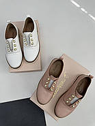 Мокасини жіночі Meldymoor 104-pudra шкіряні з гумкою на підйомі 37, фото 6