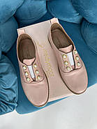 Мокасини жіночі Meldymoor 104-pudra шкіряні з гумкою на підйомі 37, фото 7