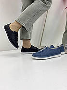 Мокасини жіночі Aras Shoes 301-kotmavi блакитні на шнуровці 37, фото 3