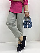 Мокасини жіночі Aras Shoes 301-kotmavi блакитні на шнуровці 37, фото 4