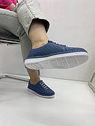 Мокасини жіночі Aras Shoes 301-kotmavi блакитні на шнуровці 37, фото 8