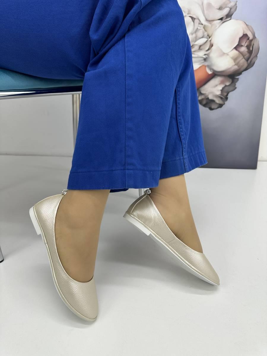 Балетки жіночі Vensi V360(AJ1001-4) золоті шкіряні 37, фото 1
