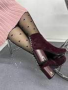 Черевики жіночі Battine B0472 замшеві на середньому підборі 37, фото 3