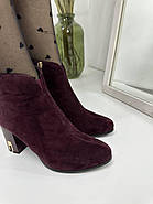 Черевики жіночі Battine B0472 замшеві на середньому підборі 37, фото 5