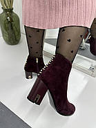 Черевики жіночі Battine B0472 замшеві на середньому підборі 37, фото 6