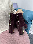 Черевики жіночі Battine B0472 замшеві на середньому підборі 37, фото 7