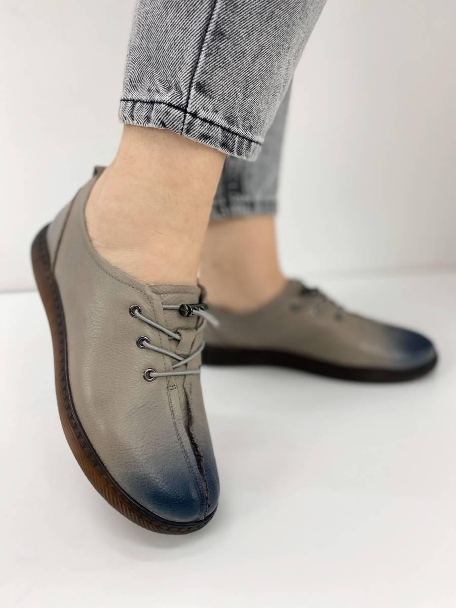 Туфлі жіночі MegoComfort S8791-GRAY сірі на низькому ходу 37, фото 1