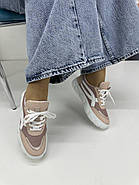 Кросівки жіночі Messimod H21Y4411-PUDRA-O5 шкіряні кольору пудра, фото 2