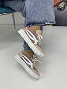 Кросівки жіночі Messimod H21Y4411-PUDRA-O5 шкіряні кольору пудра, фото 5