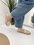 Еспадрильї жіночі Gloria 350-1601-gоld шкіряні золотисті 37, фото 4