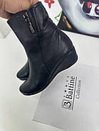 Черевики жіночі Battine B653 чорні осінні на танкетці 37, фото 7