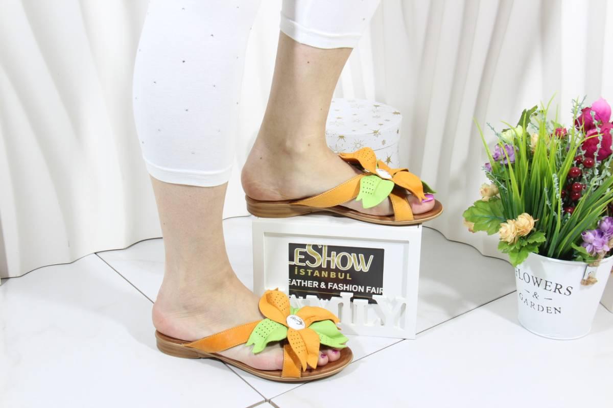 Шльопанці жіночі Wowe 2001-37-42 шкіряні на низькому ходу 37, фото 1