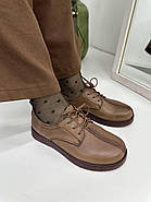 Туфлі жіночі MegoComfort A0232-BROWN коричневі на шнуровці 39, фото 3