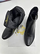 Жіночі черевики Battine B559 чорна шкіра на низькому підборі 37, фото 5