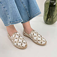 Еспадрильї Gloria 350-7633-payet-chiche білі з паетками 37, фото 3