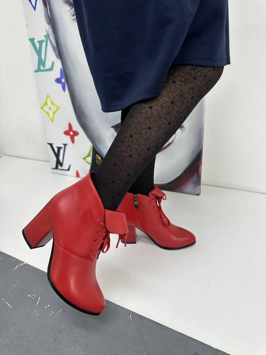 Шкіряні ботильйони BATTINE B4004(M) червоного кольору 33, фото 1