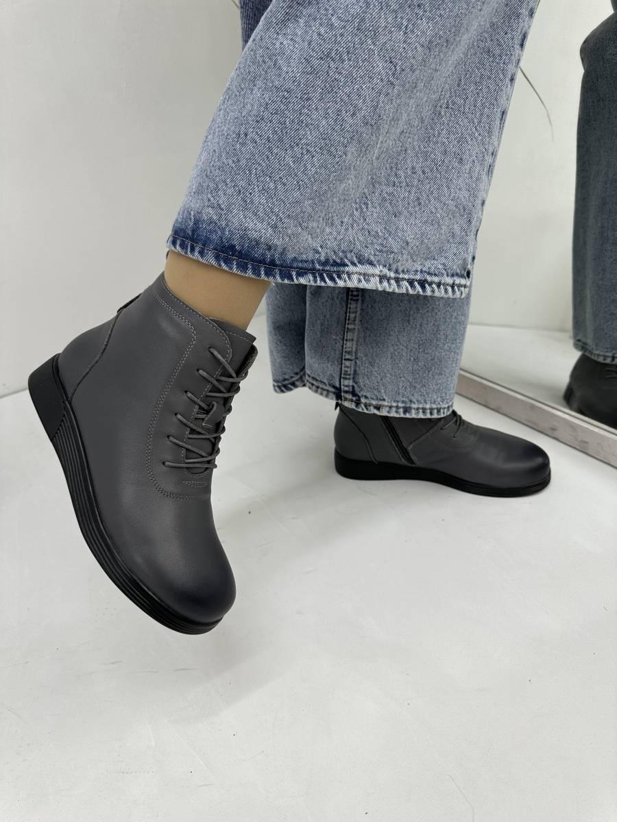 Черевики жіночі MeegoComfort 23A6721-1 Gray сірі шкіряні 36
