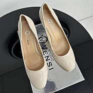 Туфлі жіночі Vensi V351 лакові світлі на шпильці 37, фото 7