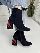 Ботильони жіночі Battine B504 замшові сині 37, фото 2