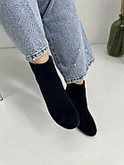 Ботильони жіночі Battine B504 замшові сині 37, фото 3