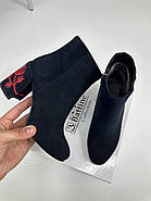 Ботильони жіночі Battine B504 замшові сині 37, фото 7