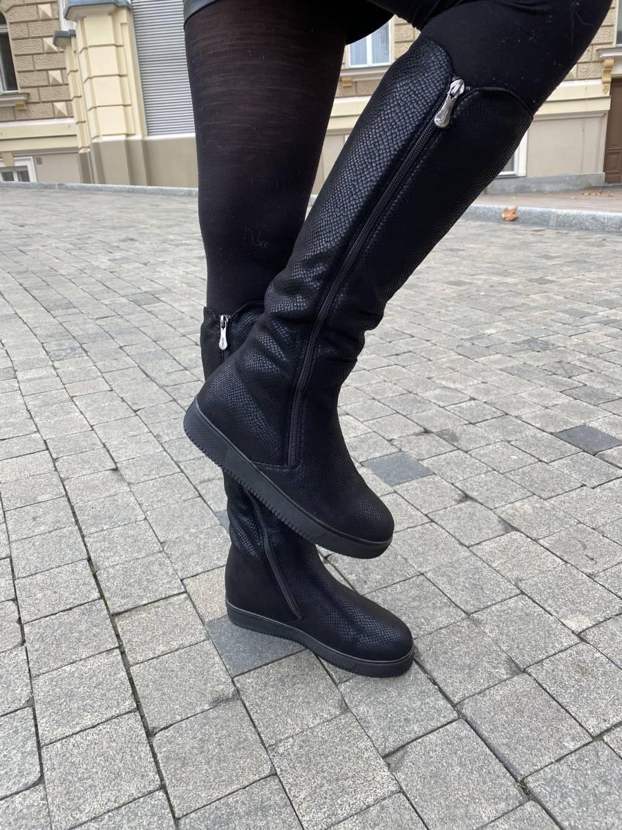 Чоботи жіночі зимові Vensi V20 чорні на танкетці 36, фото 1