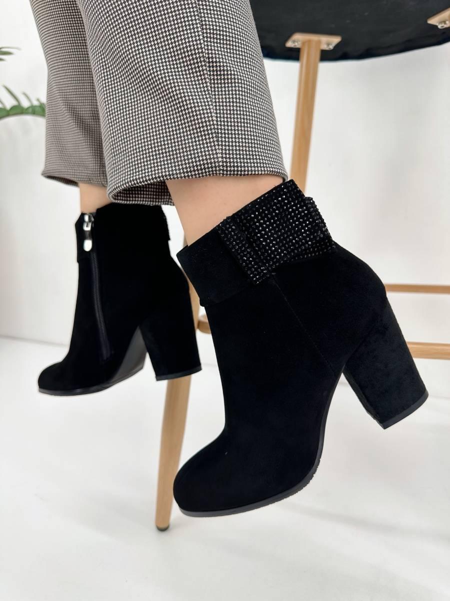 Ботильони жіночі Battine B522 чорні замшевые 37, фото 1