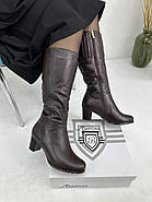 Чоботи жіночі зимові Battine M1470 коричневі на широку ногу 36, фото 2