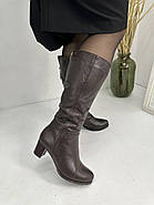 Чоботи жіночі зимові Battine M1470 коричневі на широку ногу 36, фото 5