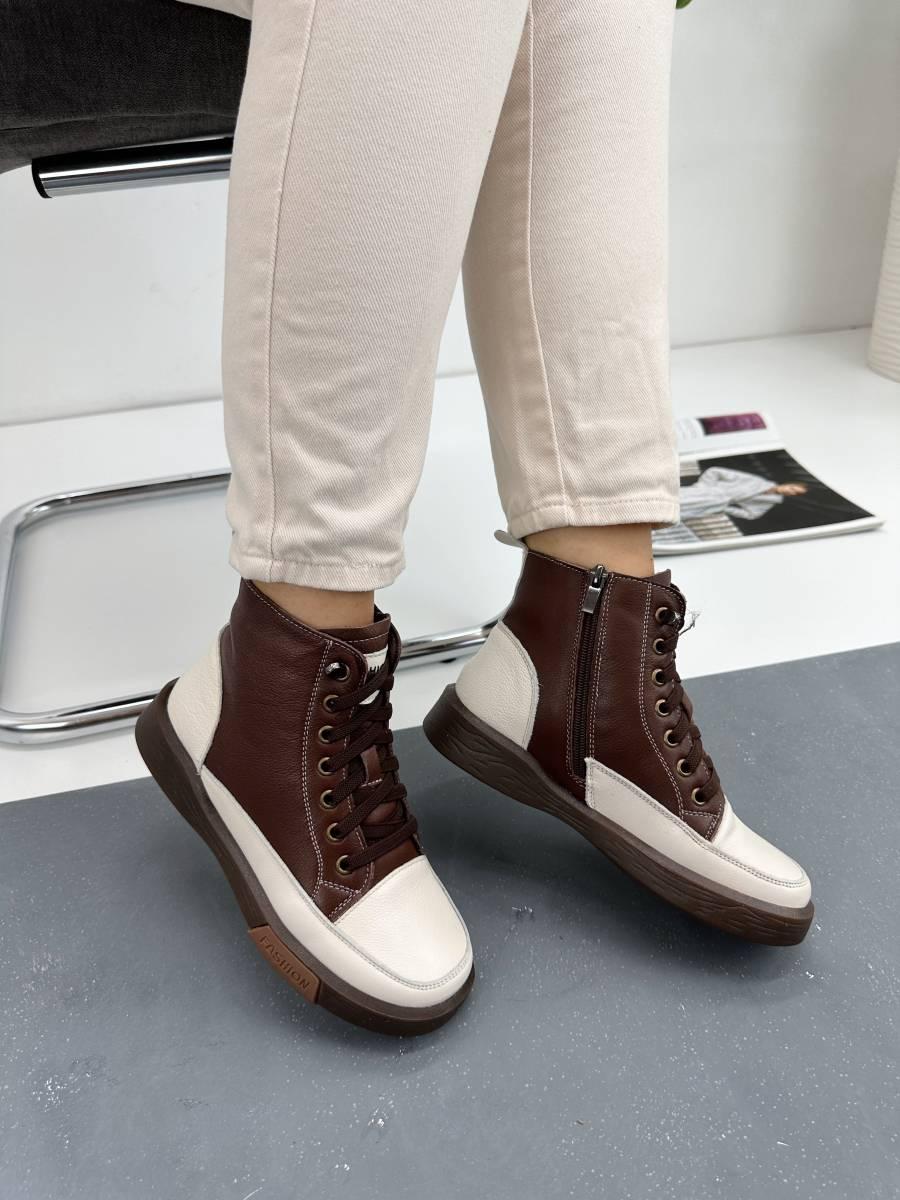 Черевики жіночі MeegoComfort 25-7-brown шкіряні демісезон 37