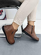 Черевики жіночі MeegoComfort  53385-Brown коричневі на низькому ходу 36, фото 5