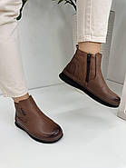 Черевики жіночі MeegoComfort  53385-Brown коричневі на низькому ходу 36, фото 6