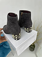 Жіночі ботильйони Battine B0457 світла замша на підборах 37, фото 8