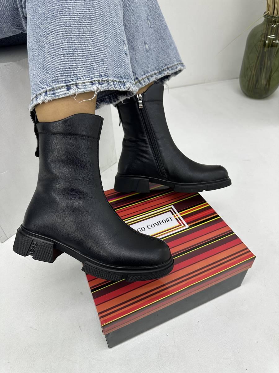 Черевики демісезонні жіночі MeegoComfort F246830 Black чорні шкіряні 36